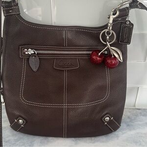 Coach Y2K  Pebbled Brown Soft leather Penelope  Hippie Crossbody Bag